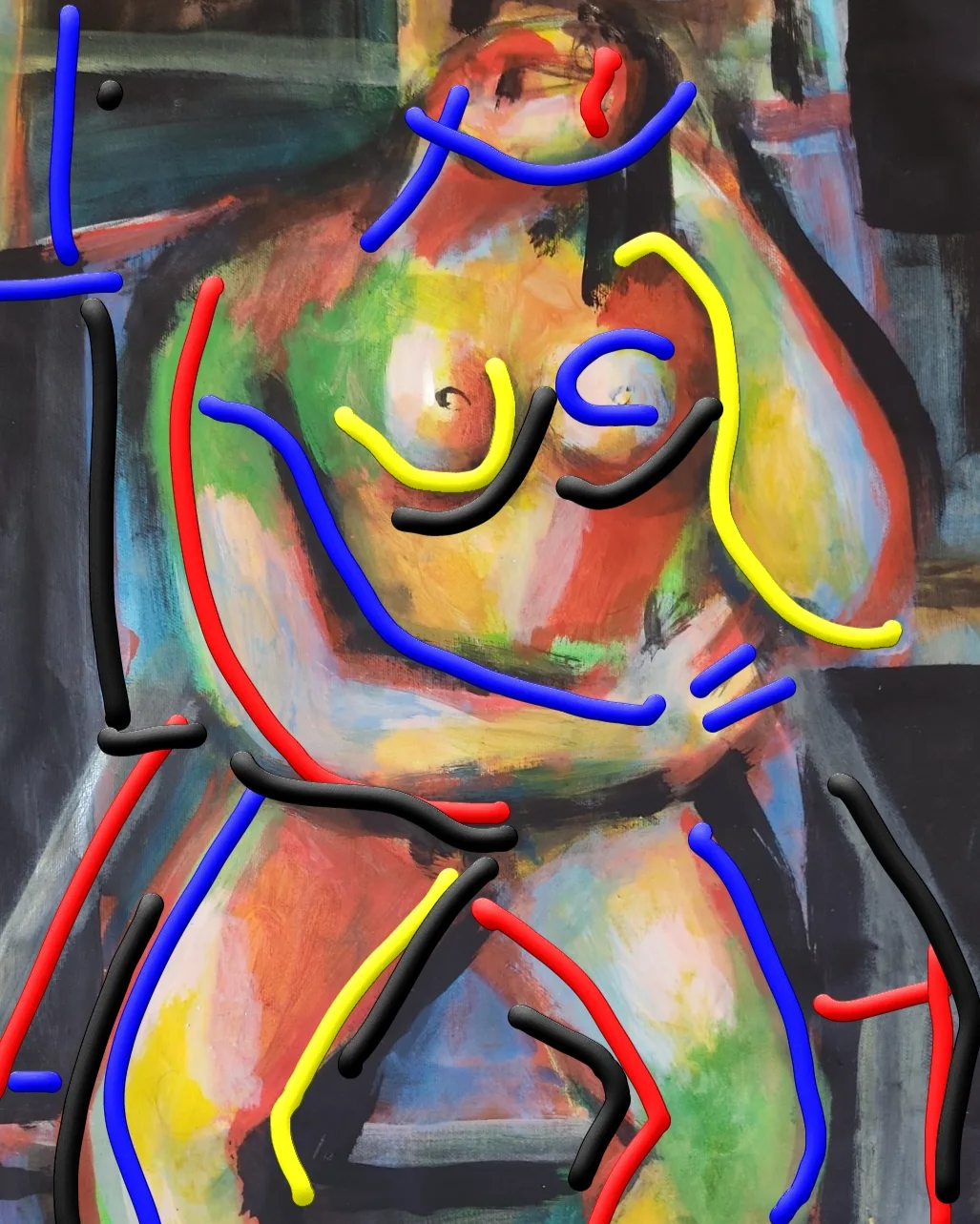 Nudo colorato - Paris